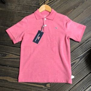 Kids Vineyard Vines stretch pique heather polo